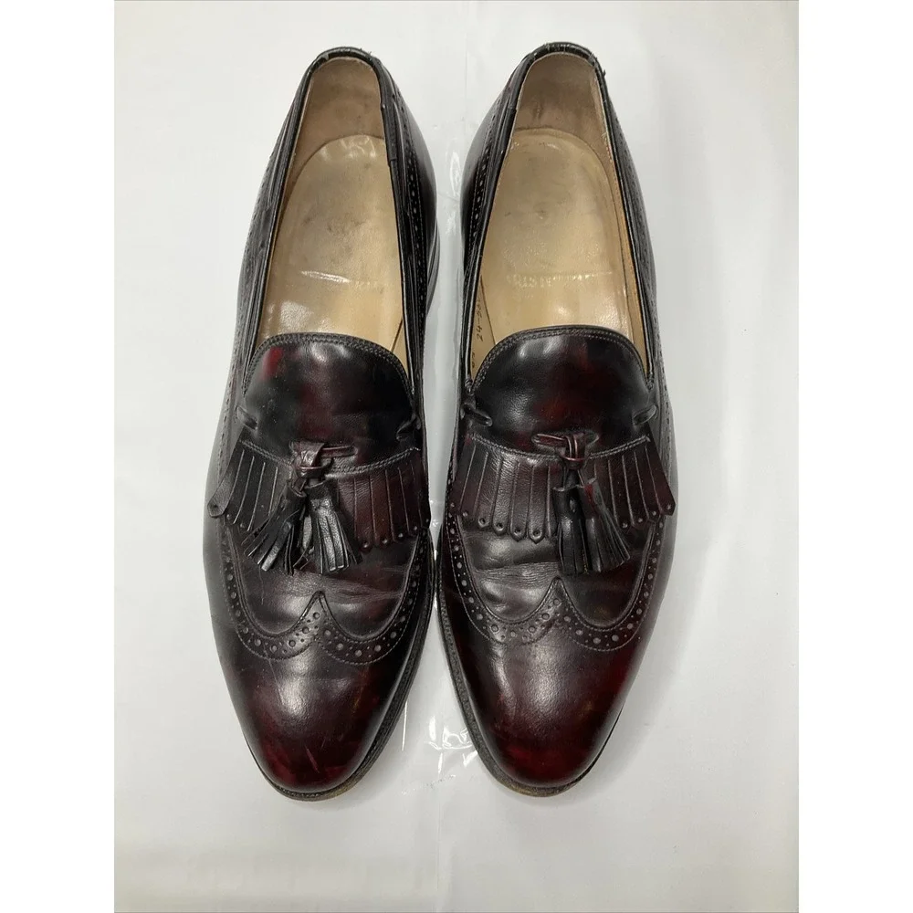 Johnston & Murphy Shoes 8.5 Loafers Leather Oxfords Tassel Wing Tip Aristocraft